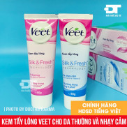 [HÀNG NHẬP CHÍNH NGẠCH - TIẾNG VIỆT - PHÂN PHỐI BỞI DKSH] Kem tẩy lông Veet (50g) Dành Cho Vùng Da Nhạy Cảm, Dễ Kích Ứng
